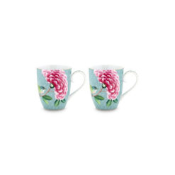 Pip Studio Σετ με 2 Κούπες Μεγάλες Blushing Birds Μπλε 350ml - 51002196
