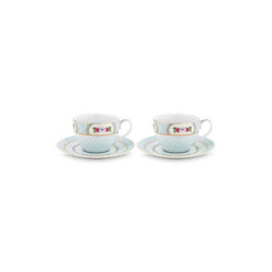 Pip Studio Σετ με 2 Φλυτζάνια Blushing Birds Λευκό 280ml - 51004084
