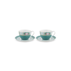 Pip Studio Σετ με 2 Φλυτζάνια Blushing Birds Μπλε 280ml - 51004085