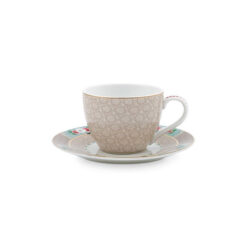 Pip Studio Φλυτζάνι espresso Blushing Birds Χακί 120ml - 51004088