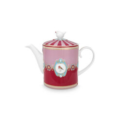 Pip Studio Τσαγιέρα Love Birds Medallion Κόκκινο-Ροζ 1,3lt