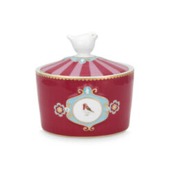 Pip Studio Δοχείο Ζάχαρης Love Birds Medallion Κόκκινο-Ροζ 300ml