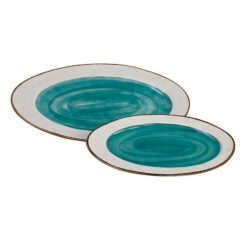 HFA Country Blue Πιατέλα Σερβιρίσματος Οβάλ 32.5cm