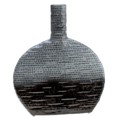 HFA Διακοσμητική Φιάλη Grey Fusion Οβάλ Κεραμική 36.2cm