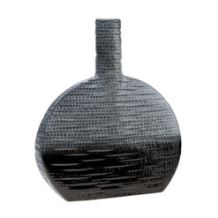 HFA Διακοσμητική Φιάλη Grey Fusion Οβάλ Κεραμική 31cm