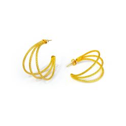 Catherine Bijoux Σκουλαρίκια - Shining loop triple earrings -5337F