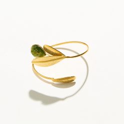 Catherine Bijoux -Βραχιόλια -5646E Olive tree crystal bangle Πράσινο