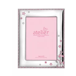 Atelier παιδική κορνίζα καρουζέλ αστεράκια ροζ