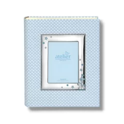 Atelier παιδικό άλμπουμ καρουζέλ αστεράκια με κορνίζα 9Χ13 γαλάζιο 20Χ25